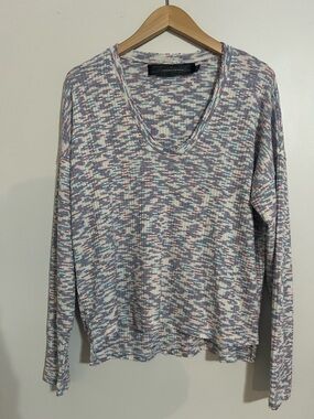 Like New Code x Mode Cozy V-Neck Multicolor Knit Sweater M